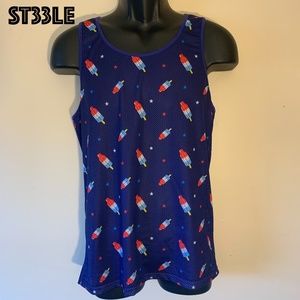 Steele Popsicle Mesh Tank Top Medium 85% polyester / 15% elastane pinpoint mesh